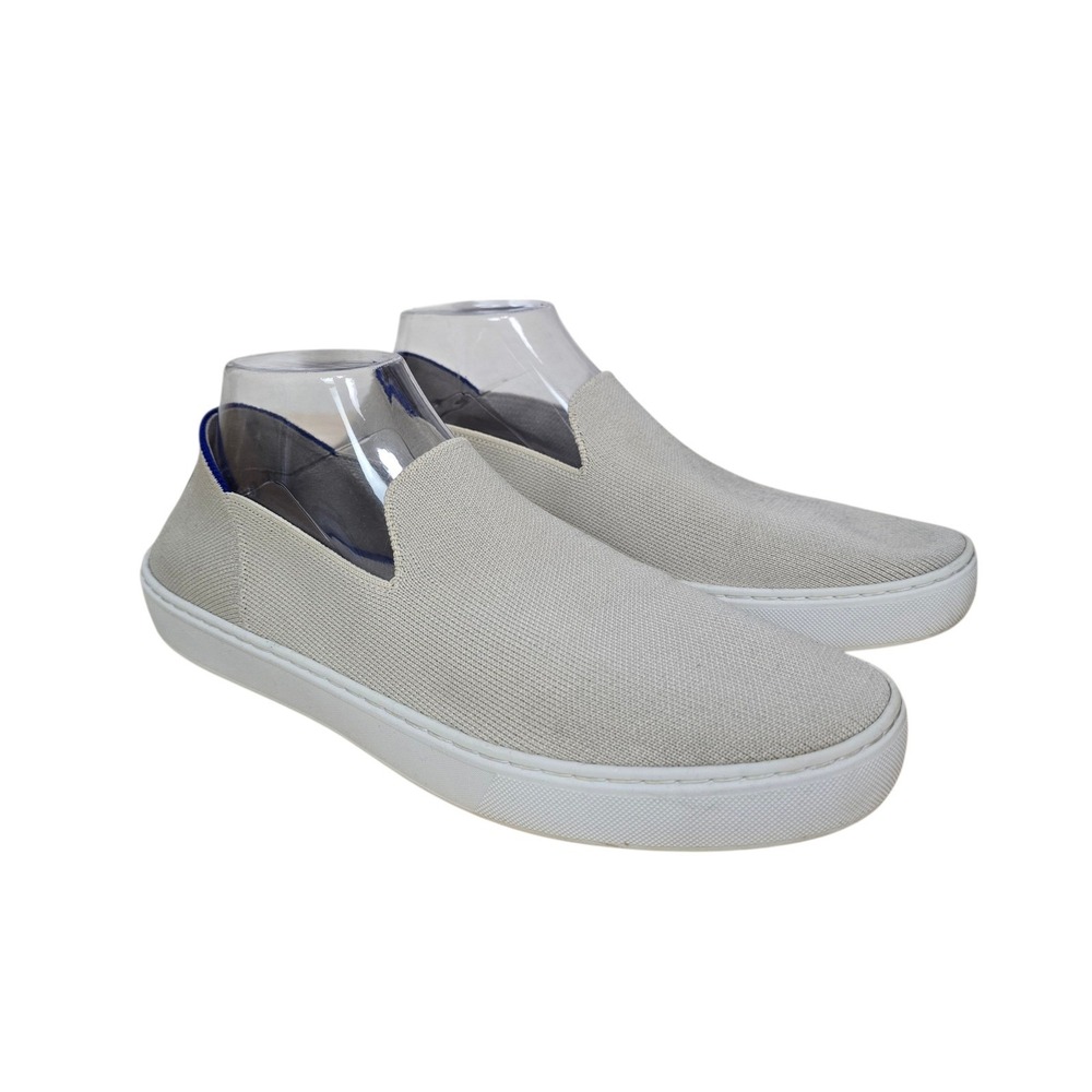 Rothys The Slip On Sneaker Light Beige Knit Comfort Loafer Women US 8 EU 39
